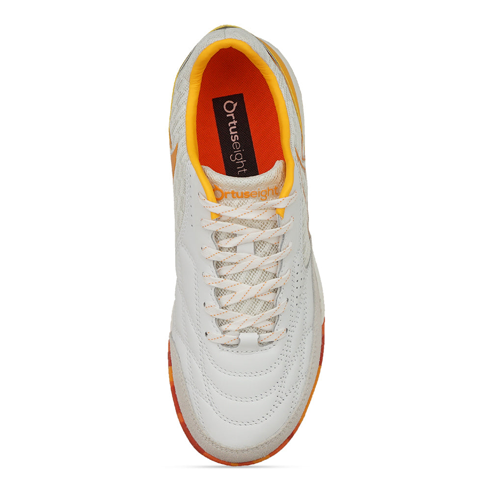 ORTUSEIGHT JOGOSALA VANQUISH WHITE MUSTARD ORTRANGE FUTSAL SHOES